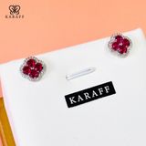  Khuyên Tai Karaff  Noran Rei - Trang Sức Bạc 925 Mạ Bạch Kim 