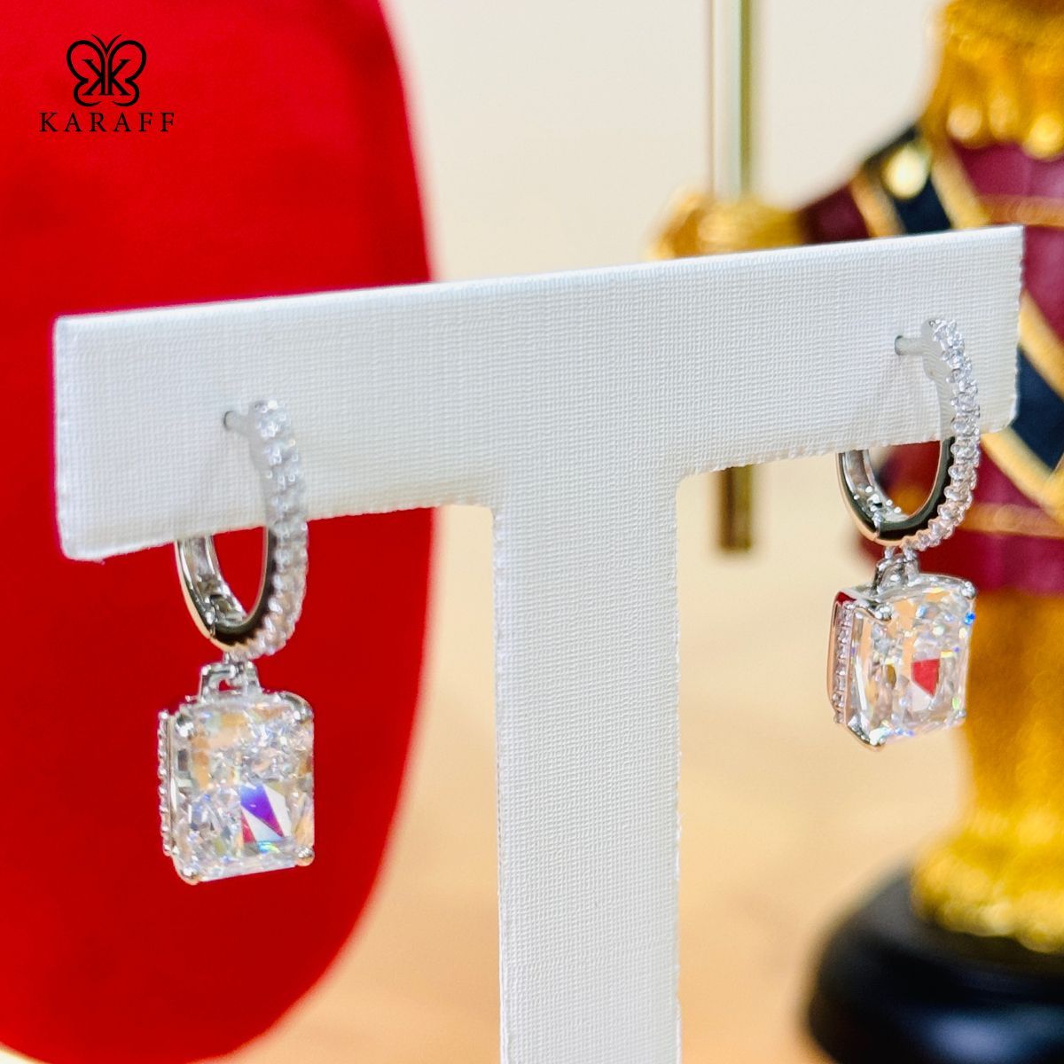  Khuyên Tai Nữ Karaff Pylar Zeal - Trang Sức Bạc 925 Mạ Bạch Kim 