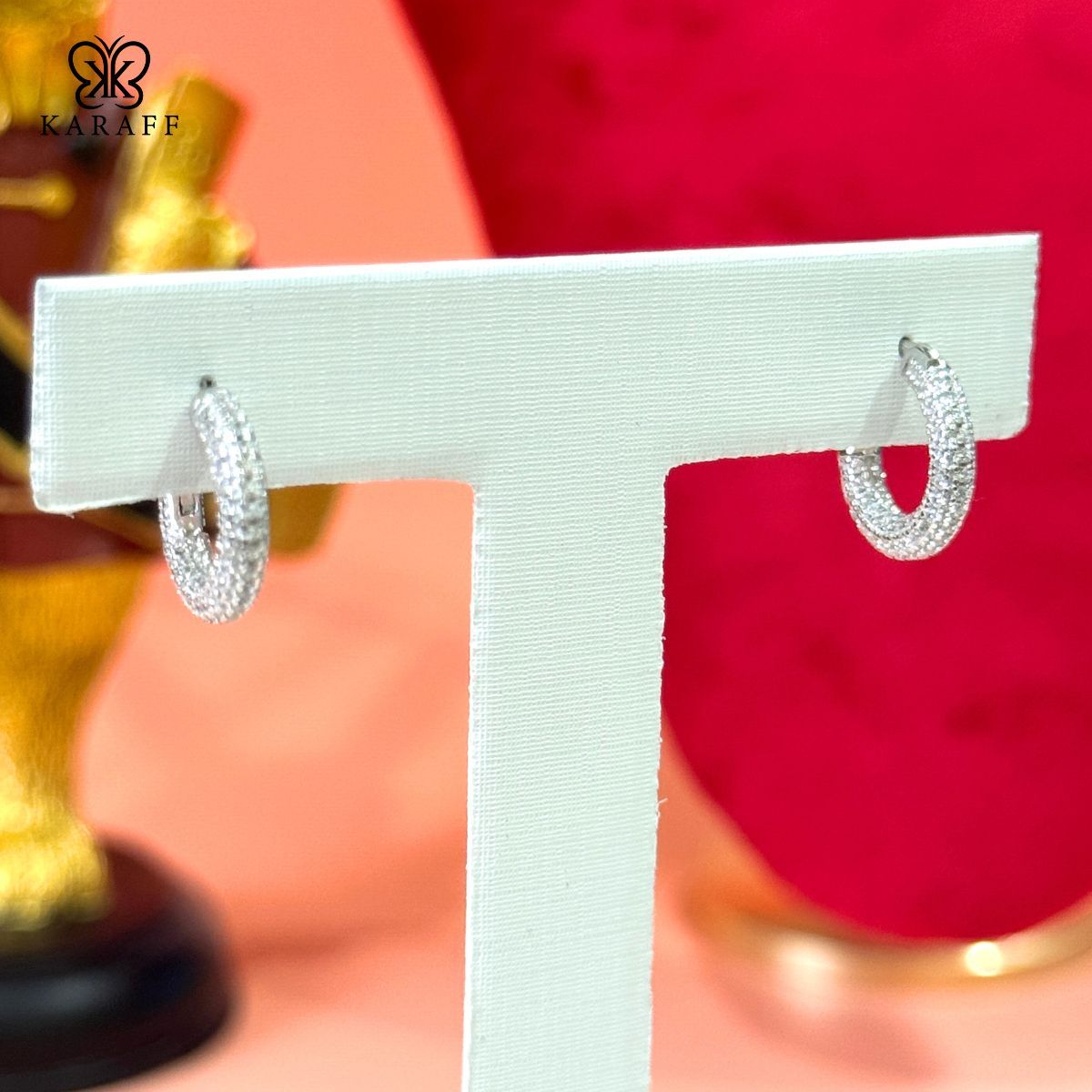  Khuyên Tai Karaff Selah Shai - Trang Sức Bạc 925 Mạ Vàng Trắng 