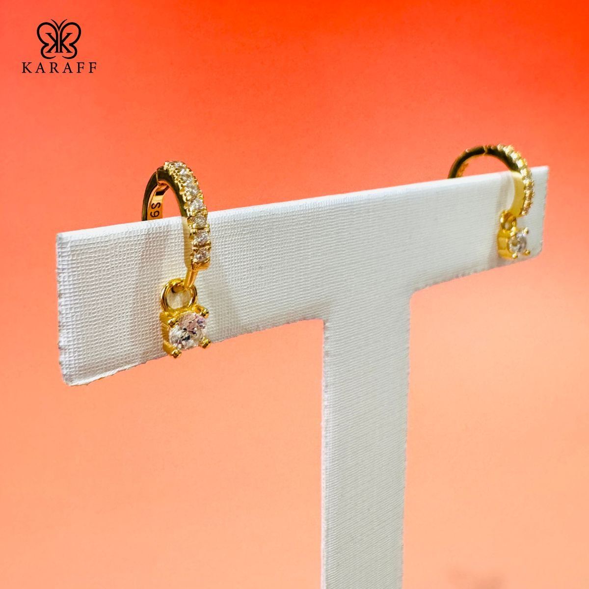  Khuyên Tai Karaff Oren Lyse - Trang Sức Bạc Mạ Vàng 24K 