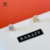 Khuyên Tai Karaff Aurelia Nova - Trang Sức Bạc 925 Mạ Vàng Trắng Đá Trắng Mạ 24k