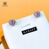 Khuyên Tai Karaff Rosy Treasure Earrings - Trang Sức Bạc 925 Mạ Vàng Trắng Đá Hồng Mạ Bạch Kim