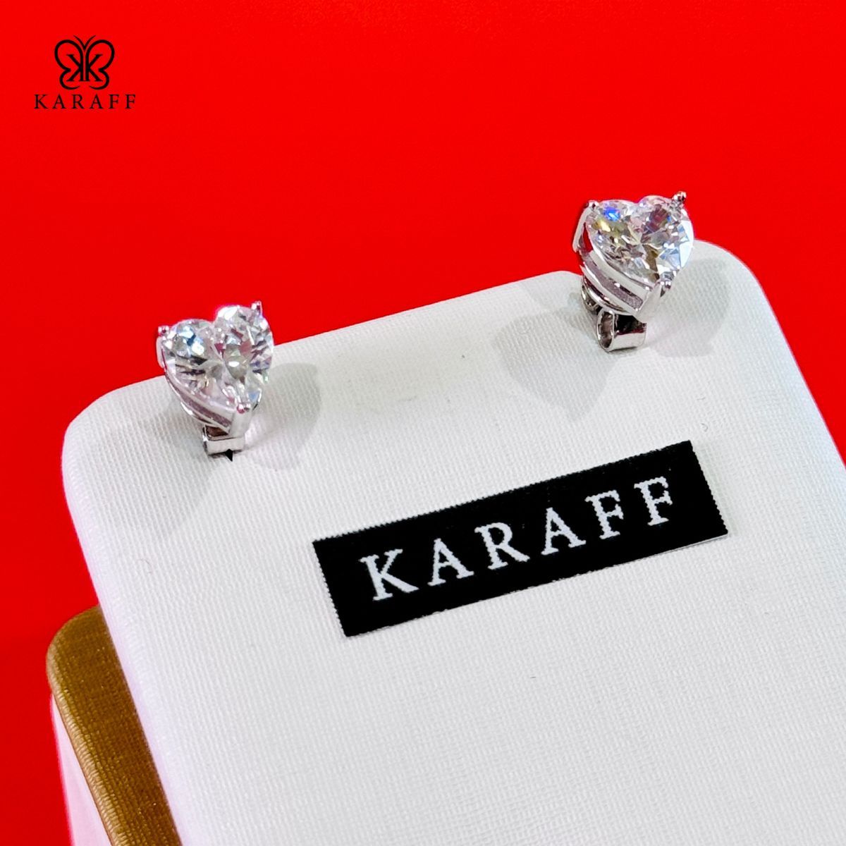  Khuyên Tai Karaff Vera Aura  - Trang Sức Bạc Mạ Vàng Trắng 