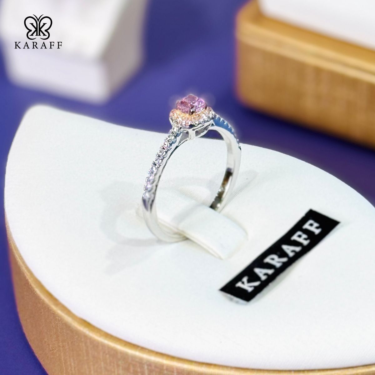  Nhẫn Karaff Rosina Shine - Trang sức Bạc 925 Mạ Vàng Trắng 