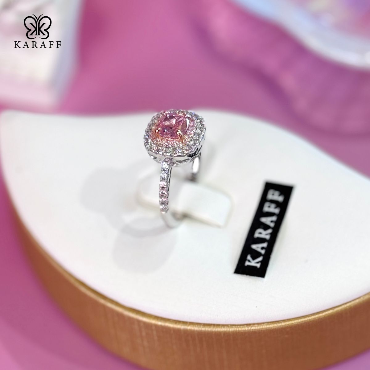  Nhẫn Karaff Valoura - Trang Sức Bạc 925 Mạ Vàng Trắng 
