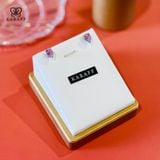  Khuyên Tai Karaff Elysia Glimmer - Bạc 925 Mạ Vàng Trắng Đá Hồng 