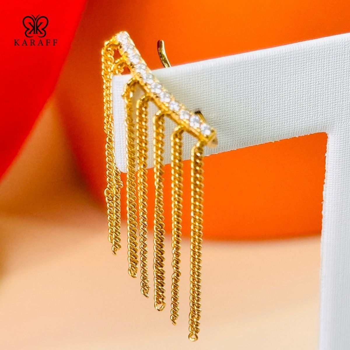  Khuyên Tai karaff Mien Rill - Trang Sức Bạc 925 Mạ Vàng 24K 