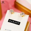  Khuyên Tai Nữ Karaff Lucia Nova - Trang Sức Bạc 925 Mạ Vàng 24K, Đá Moissanite 
