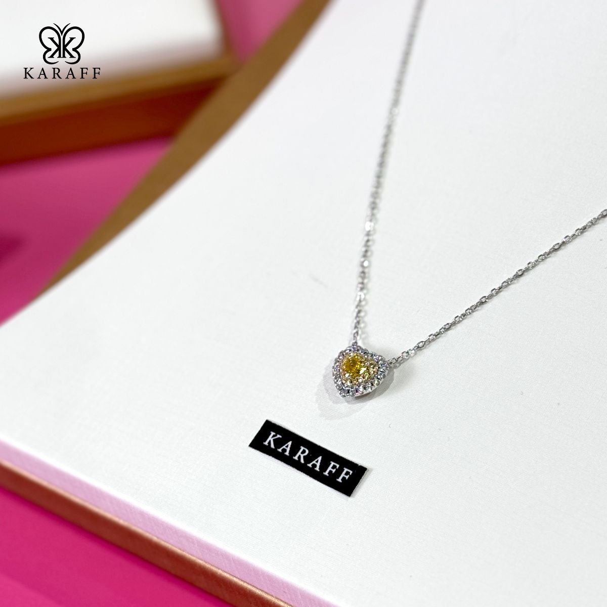  Dây Chuyền Karaff Lunara Goldveil - Trang Sức Bạc 925 Mạ Vàng Trắng Đá Vàng Mạ Bạch Kim 