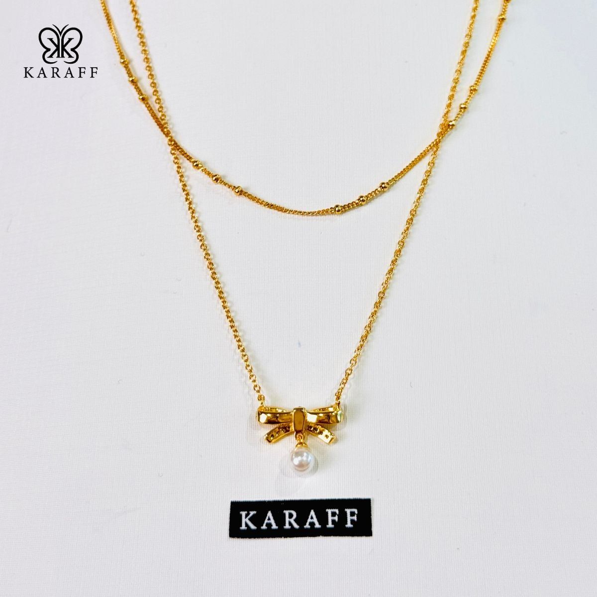  Dây Chuyền Nữ Karaff Vita Crest - Trang Sức Bạc 925 Mạ Vàng 24K 