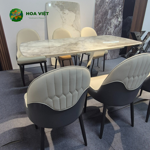 Bộ Bàn Ăn Siêu Tinh Thể Luxury  HV056