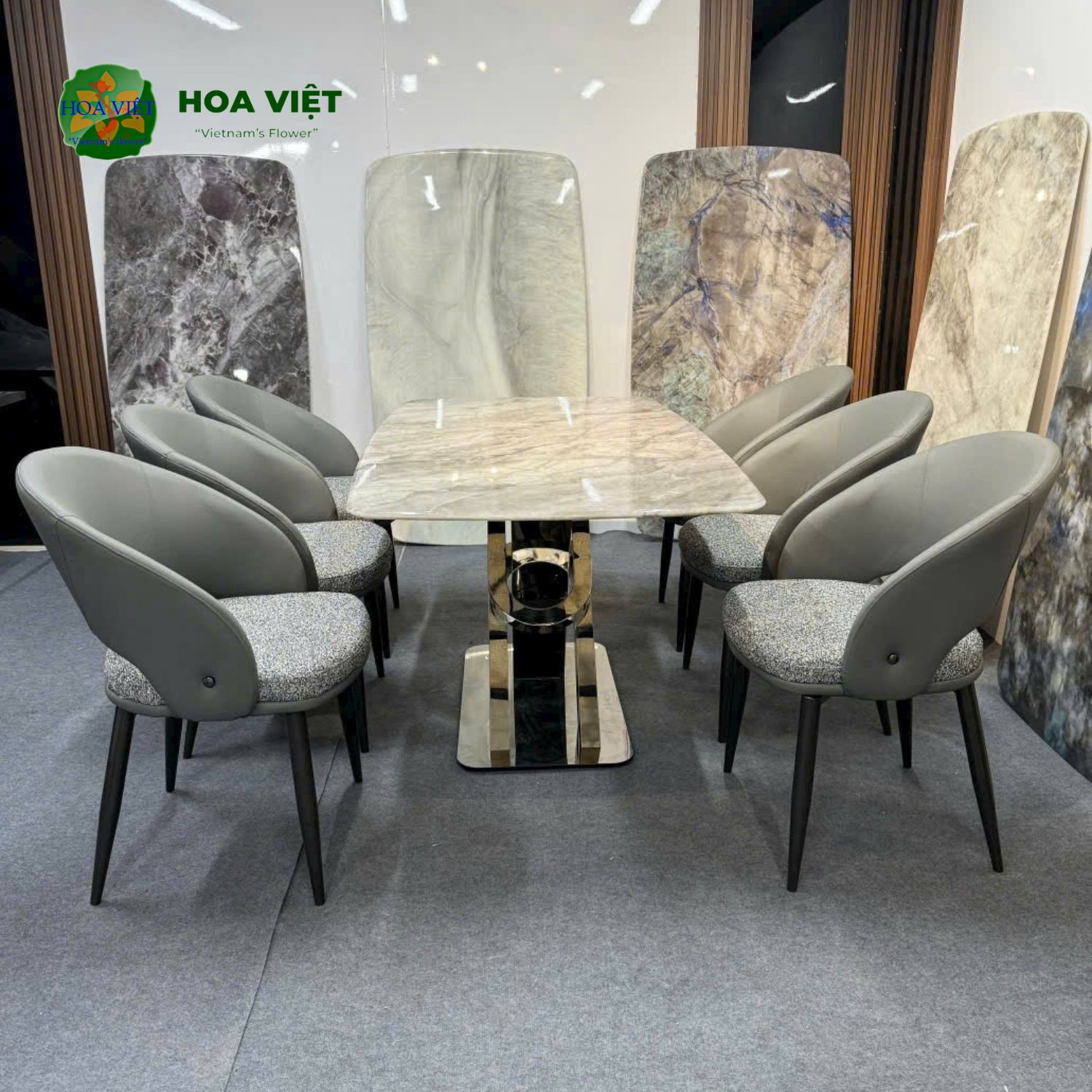 Bộ Bàn Ăn Siêu Tinh Thể Luxury 45