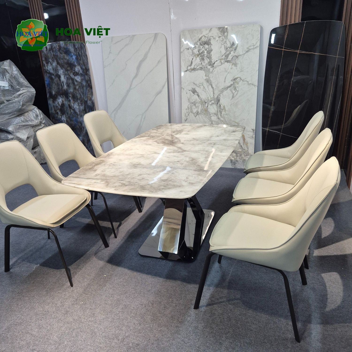 Bộ Bàn Ăn Siêu Tinh Thể Luxury 54