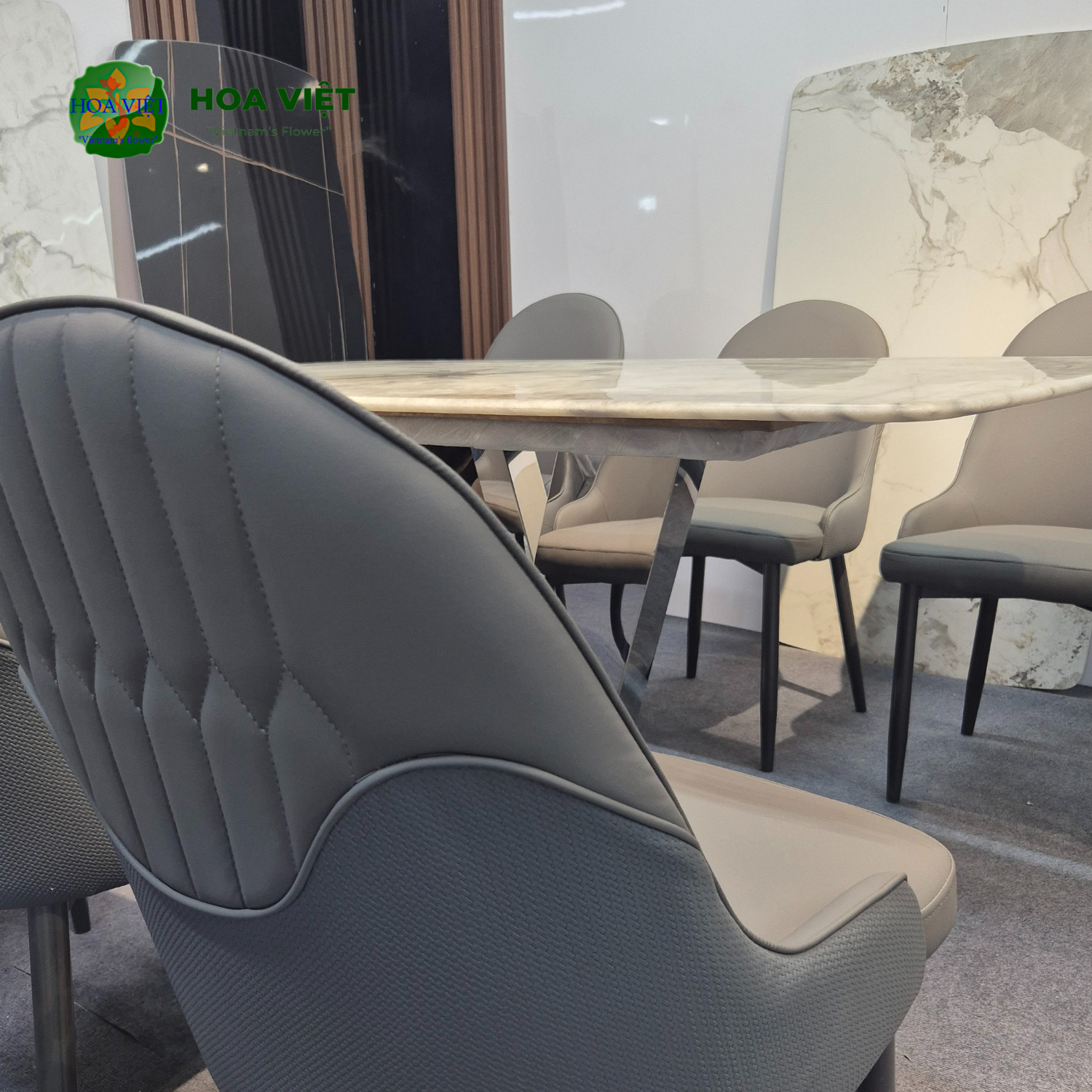 Bộ Bàn Ăn Siêu Tinh Thể Luxury  HV056