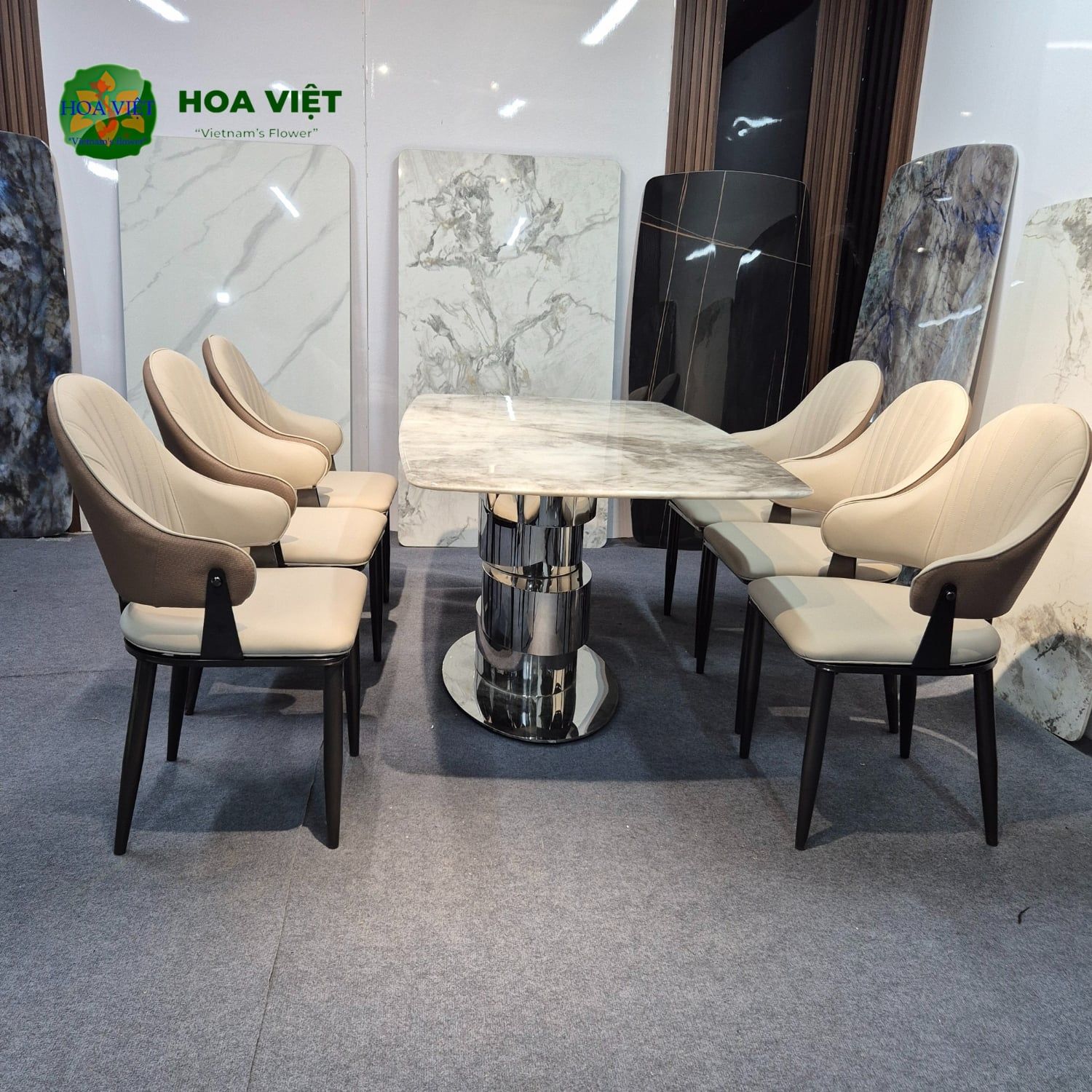 Bộ Bàn Ăn Siêu Tinh Thể Luxury 46