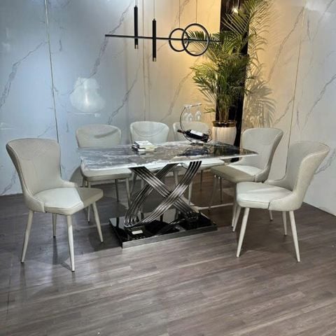 Bộ Bàn Ăn Siêu Tinh Thể Luxury  HV025