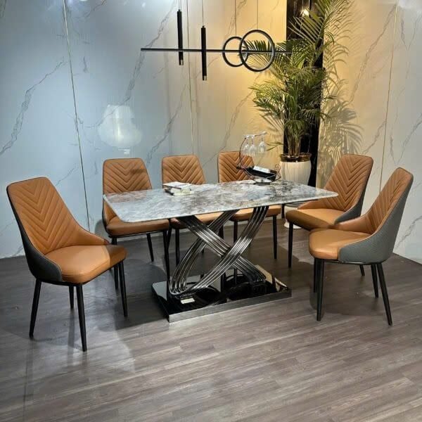 Bộ Bàn Ăn Siêu Tinh Thể Luxury  HV027