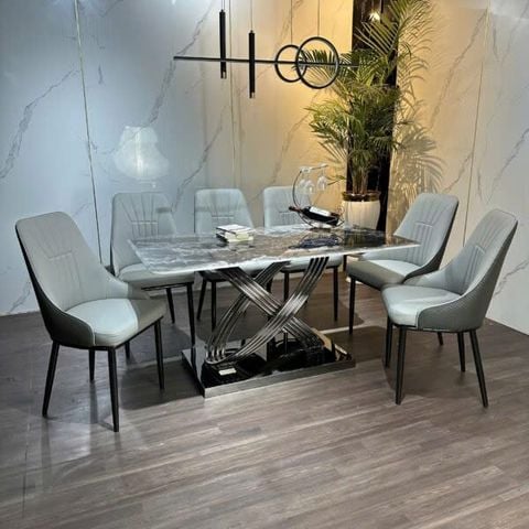 Bộ Bàn Ăn Siêu Tinh Thể Luxury  HV027