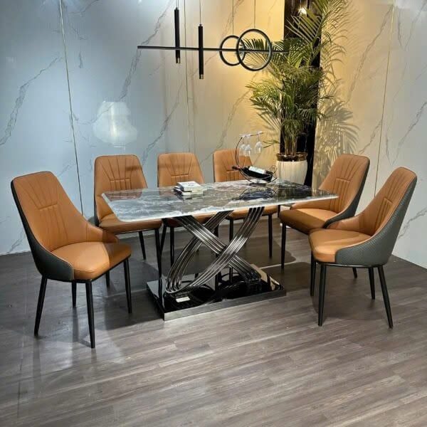 Bộ Bàn Ăn Siêu Tinh Thể Luxury  HV027