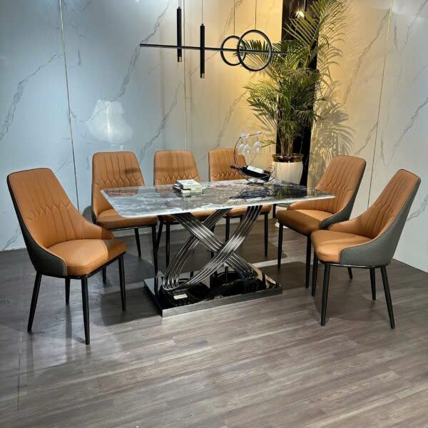 Bộ Bàn Ăn Siêu Tinh Thể Luxury  HV027