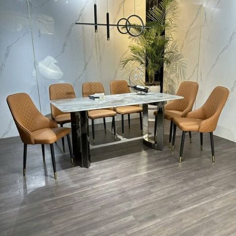 Bộ Bàn Ăn Siêu Tinh Thể Luxury  HV031