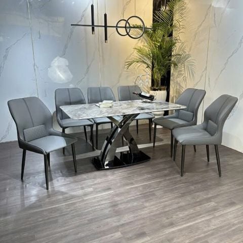 Bộ Bàn Ăn Siêu Tinh Thể Luxury  HV035