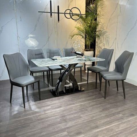 Bộ Bàn Ăn Siêu Tinh Thể Luxury  HV036
