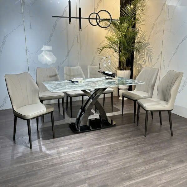 Bộ Bàn Ăn Siêu Tinh Thể Luxury  HV036