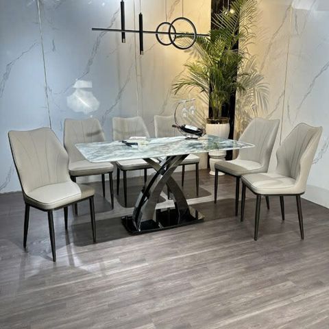 Bộ Bàn Ăn Siêu Tinh Thể Luxury  HV036