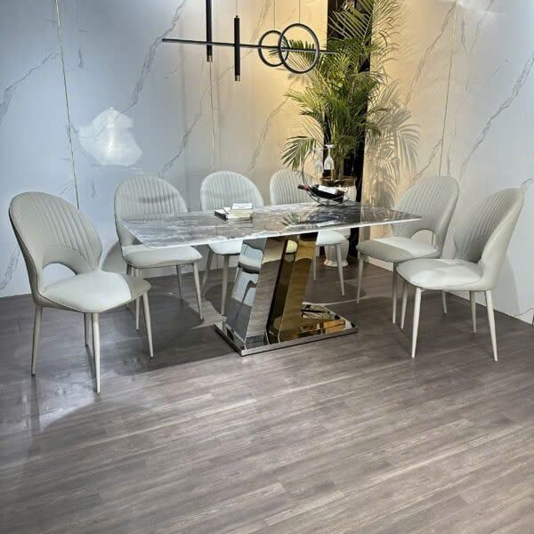 Bộ Bàn Ăn Siêu Tinh Thể Luxury  HV040