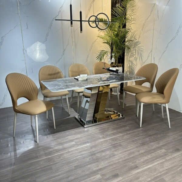 Bộ Bàn Ăn Siêu Tinh Thể Luxury  HV040