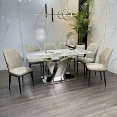 Bộ Bàn Ăn Siêu Tinh Thể Luxury  HV043