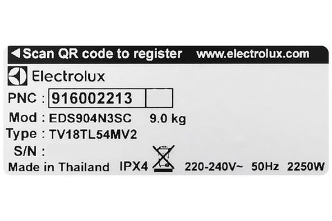 Máy sấy thông hơi Electrolux UltimateCare 9 kg EDS904N3SC