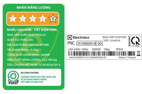 Máy giặt Electrolux UltimateCare 500 Inverter 10 kg EWF1024P5WB