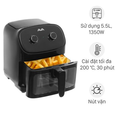 Nồi chiên không dầu AVA 55K07A 5.5 lít