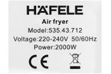 Nồi chiên không dầu Hafele AF-T5A (535.43.712) 5 lít