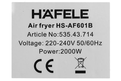 Nồi chiên không dầu Hafele HS-AF601B (535.43.714) 6.4 lít