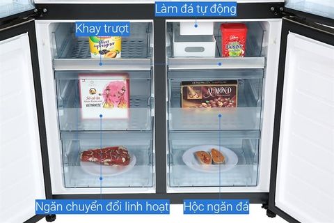 Tủ lạnh Hitachi Inverter 569 lít Multi Door R-WB640VGV0 GBK