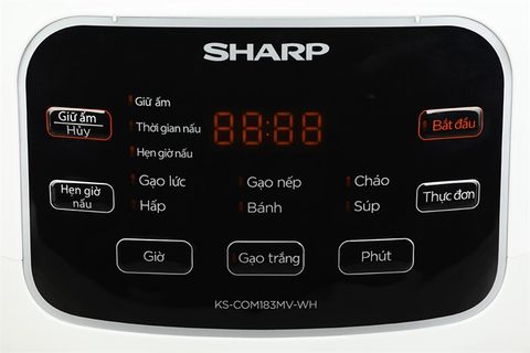 Nồi cơm điện tử Sharp 1.8 lít KS-COM183MV-WH