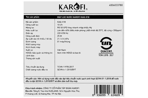 Máy lọc nước RO Karofi KAQ-X18 11 lõi