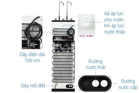 Máy lọc nước RO nóng nguội lạnh Hydrogen ion kiềm Mutosi MP-S1021H 10 lõi
