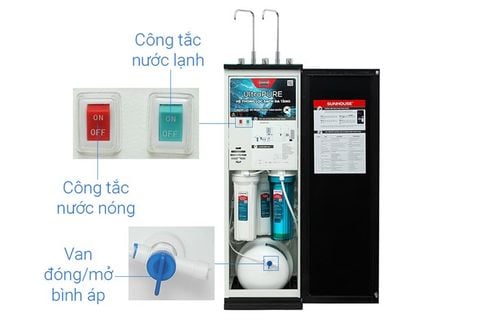 Máy lọc nước RO nóng nguội lạnh Sunhouse UltraPURE SHA76623KL 11 lõi