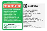 Nồi cơm nắp gài Electrolux 1.8 lít E4RC1-320P