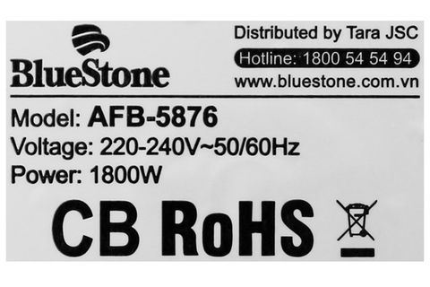 Nồi chiên không dầu BlueStone AFB-5876 5.5 lít