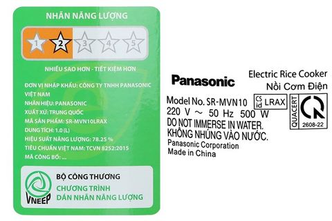 Nồi cơm nắp gài Panasonic 1 lít SR-MVN10LRAX