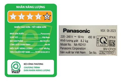 Máy giặt Panasonic 8.2 Kg NA-F82Y01DRV