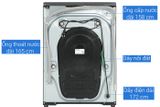 Máy giặt sấy Panasonic Inverter giặt 10 kg - sấy 6 kg NA-S106FC1LV