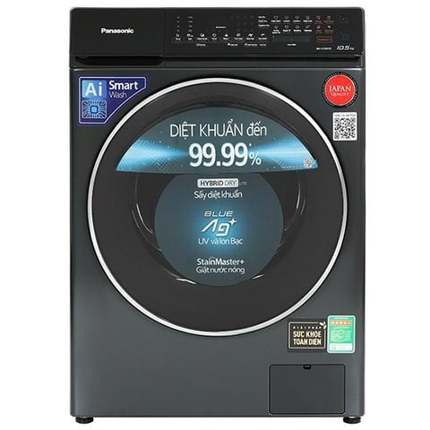 Máy giặt Panasonic Inverter giặt 10.5 kg - sấy tiện ích 2 kg NA-V105FR1BV