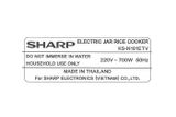 Nồi cơm nắp gài Sharp 1.8 lít KS-N191ETV