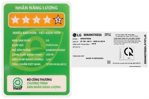 Smart Tivi NanoCell LG 4K 65 inch 65NANO76SQA